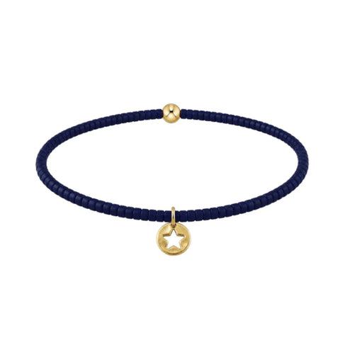 Hope Classic Bracelet - Navy -Star Small Gold Disc
