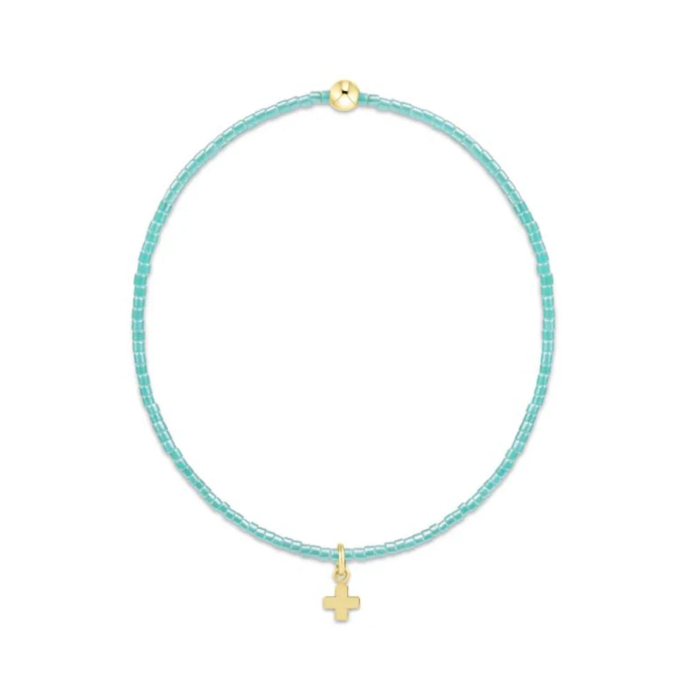 Hope Classic with Signature Cross Small Gold Charm in Sea Glass