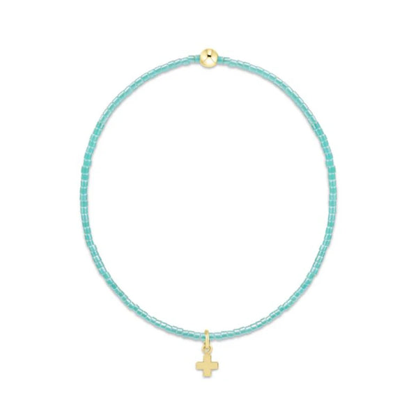 Hope Classic with Signature Cross Small Gold Charm in Sea Glass