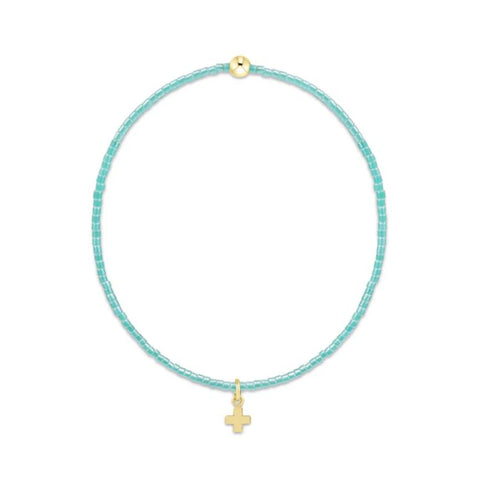 Hope Classic with Signature Cross Small Gold Charm in Sea Glass