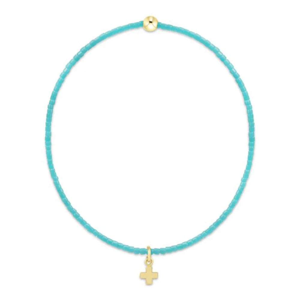 Hope Classic with Signature Cross Small Gold Charm in Turquoise