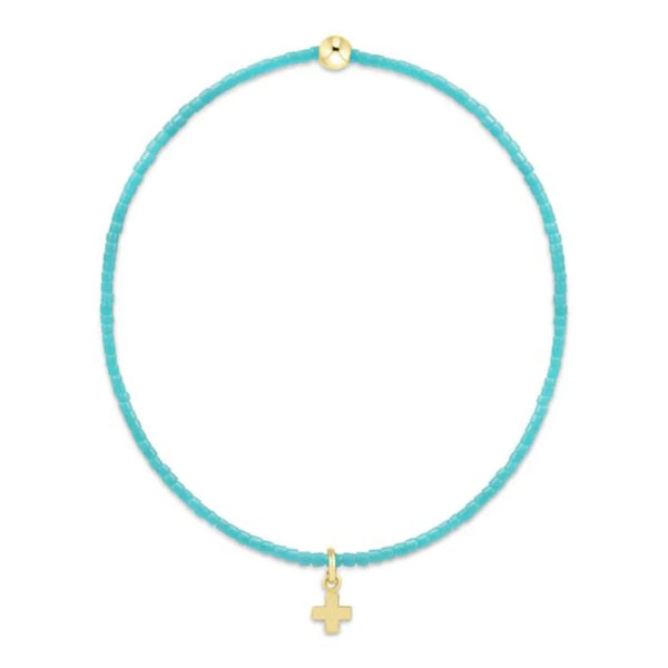 Hope Classic with Signature Cross Small Gold Charm in Turquoise