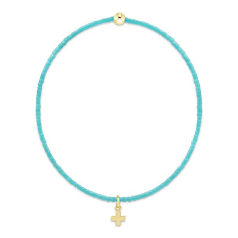 Hope Classic with Signature Cross Small Gold Charm in Turquoise