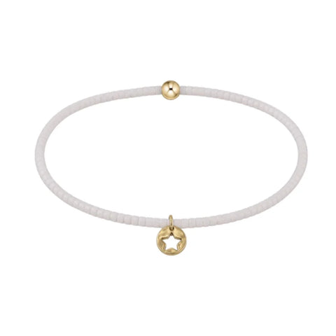 Hope Classic Bracelet - White -Star Small Gold Disc