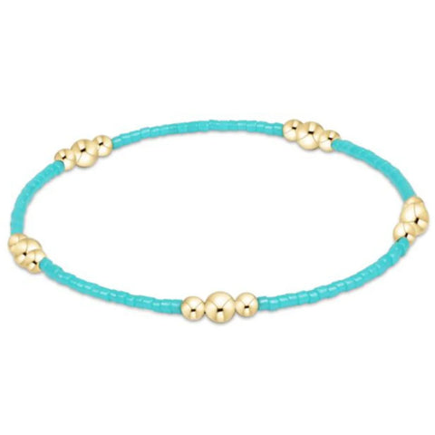 Hope Purpose Gold Bracelet in Turquoise