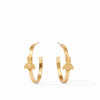 Bee Hoop Earrings in Gold