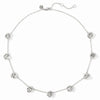 Bloom Delicate Station Silver Necklace