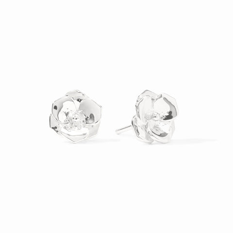 Bloom Silver Stud Earrings