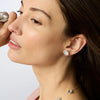 Bloom Silver Stud Earrings
