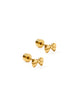 Tori Gold Bow Flat Back Screw Back Earrings