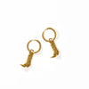 Luca Boot Gold Huggie Hoop Earrings