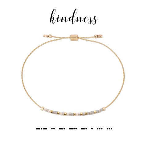 Kindness Morse Code Bracelet