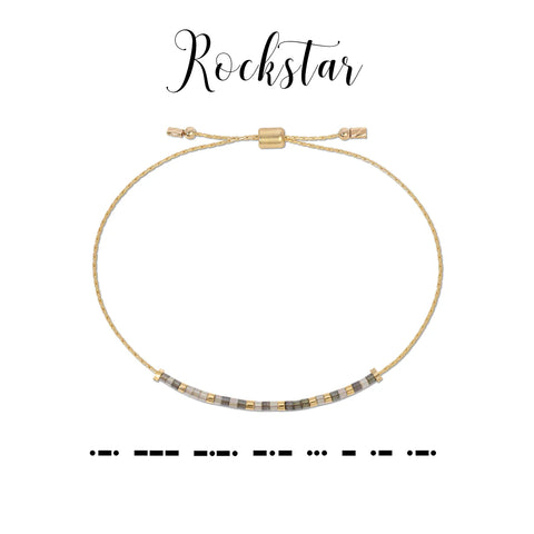 Rockstar Morse Code Bracelet
