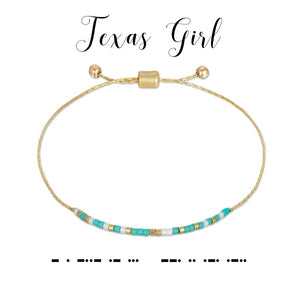 Texas Girl Morse Code Bracelet