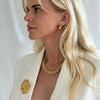 Brennan Hammered Huggie Hoop Earring