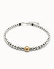 Two-Tone Bead & Leather Necklace