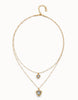 Multi Strand Gold Iridescent Crystal Necklace