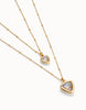 Multi Strand Gold Iridescent Crystal Necklace