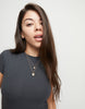 Multi Strand Gold Iridescent Crystal Necklace