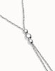 Lariat Style Silver Bead Necklace