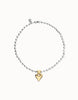 Two-Tone Heart Mini Snowflake Necklace - Beat Collection