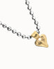 Two-Tone Heart Mini Snowflake Necklace - Beat Collection