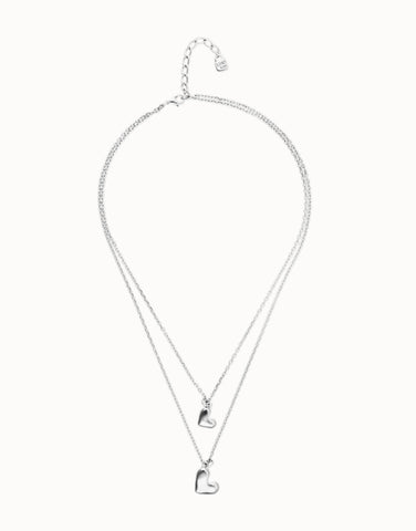 Multi Strand Heart Silver Necklace - Beat Collection