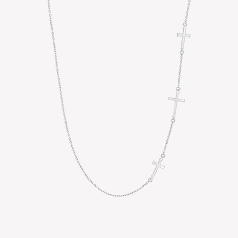 Calvary Cross Silver Necklace