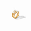 Calypso Gold Trio Ring Set in Pearl