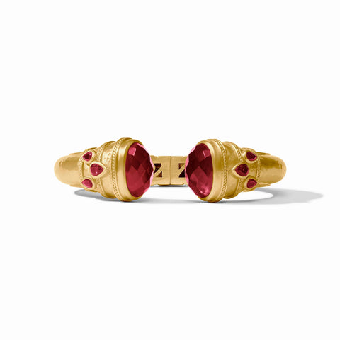 Cannes Cuff Gold in Iridescent Ruby Red