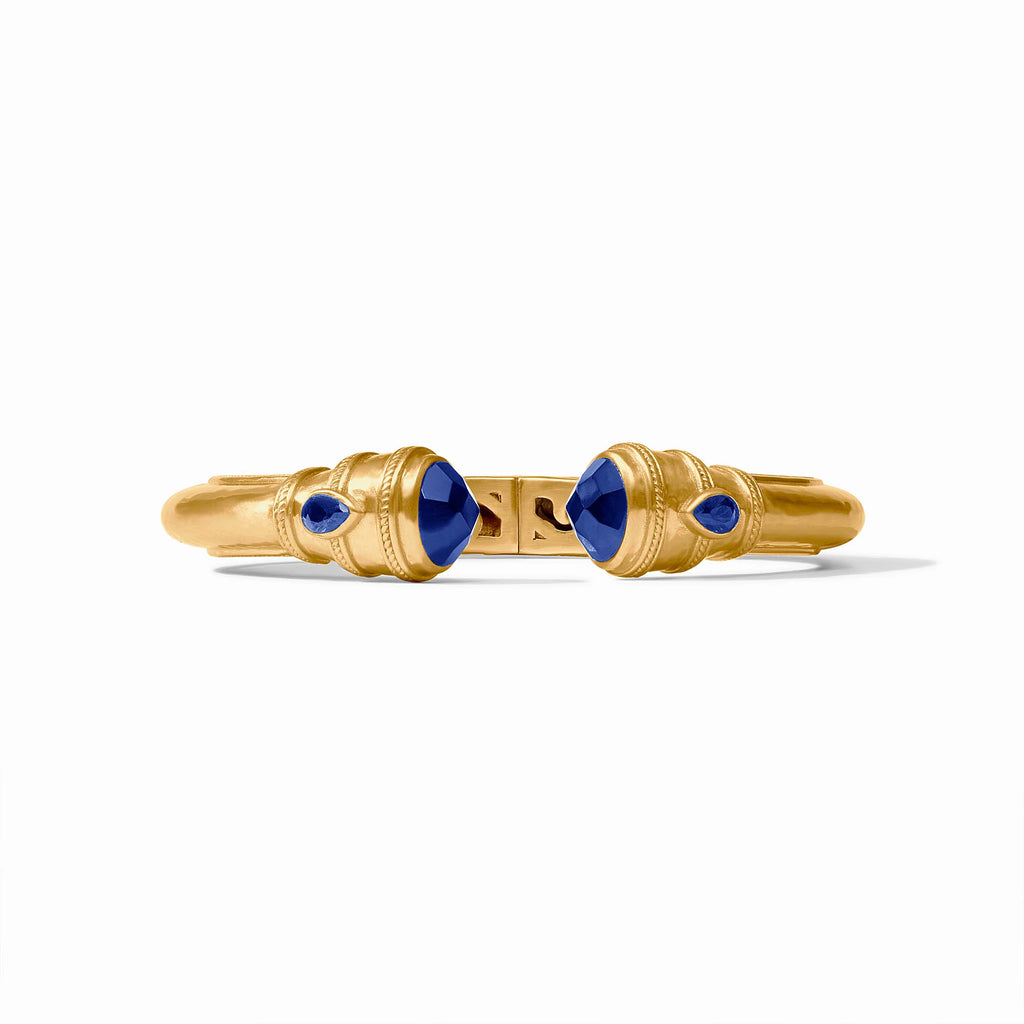 Cannes Demi Cuff Gold in Iridescent Sapphire Blue