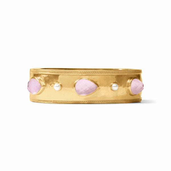 Cannes Statement Hinge Bangle in Iridescent Rose