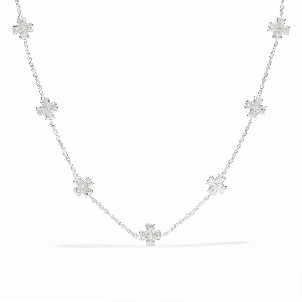 Canterbury Delicate Station Necklace in Silver
