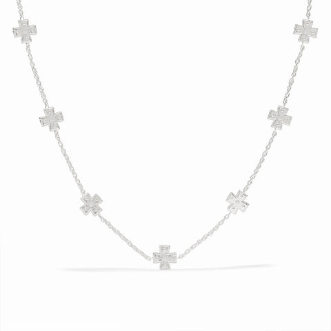 Canterbury Delicate Station Necklace in Silver