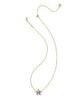 Cassidy Short Pendant Necklace In Red White & Blue Illusion