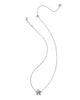 Cassidy Short Pendant Necklace In Red White & Blue Illusion