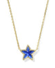 Cassidy Short Pendant Necklace In Blue Illusion