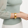 Cannes Statement Hinge Bangle in Gold