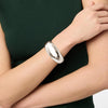 Catalina Statement Hinge Bangle in Silver