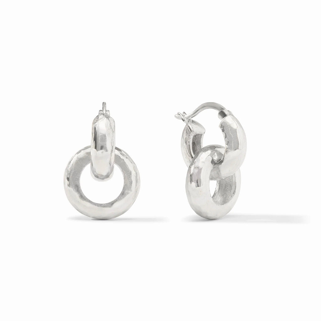 Catalina 2-in-1 Hoop Earrings in Silver