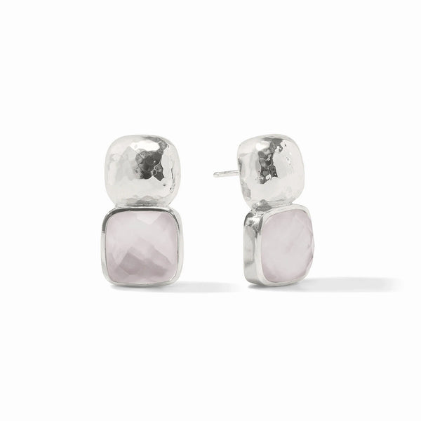 Catalina Earring in Silver Iridescent Clear Crystal