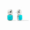 Catalina Earring in Silver Turquoise Blue