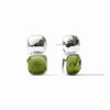 Catalina Earring in Silver Iridescent Clear Crystal