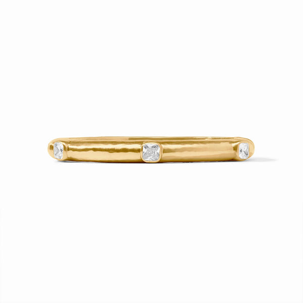 Catalina Hinge Bangle in Gold Cubic Zirconia