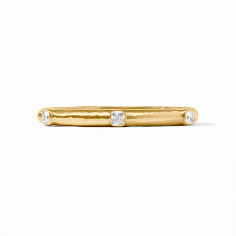 Catalina Hinge Bangle in Gold Cubic Zirconia