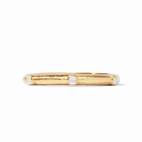 Catalina Hinge Bangle in Iridescent Clear Crystal