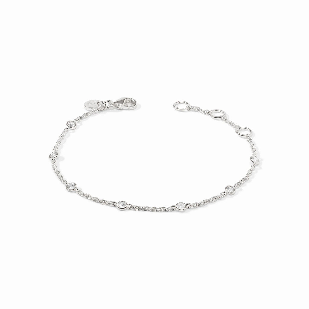 Celeste Delicate Station Bracelet in Silver CZ