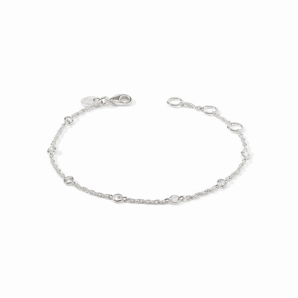 Celeste Delicate Station Bracelet in Silver CZ