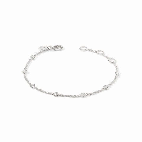 Celeste Delicate Station Bracelet in Silver CZ