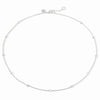 Celeste Delicate CZ Station Necklace in Silver